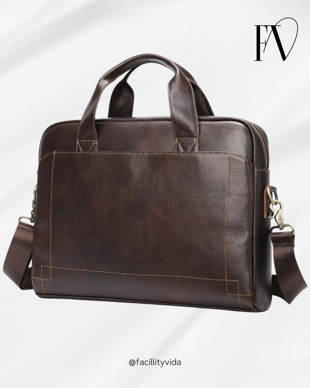 Pasta Masculina de Couro para Notebook Executiva – Modelo Bolsa de Mão ou Ombro!