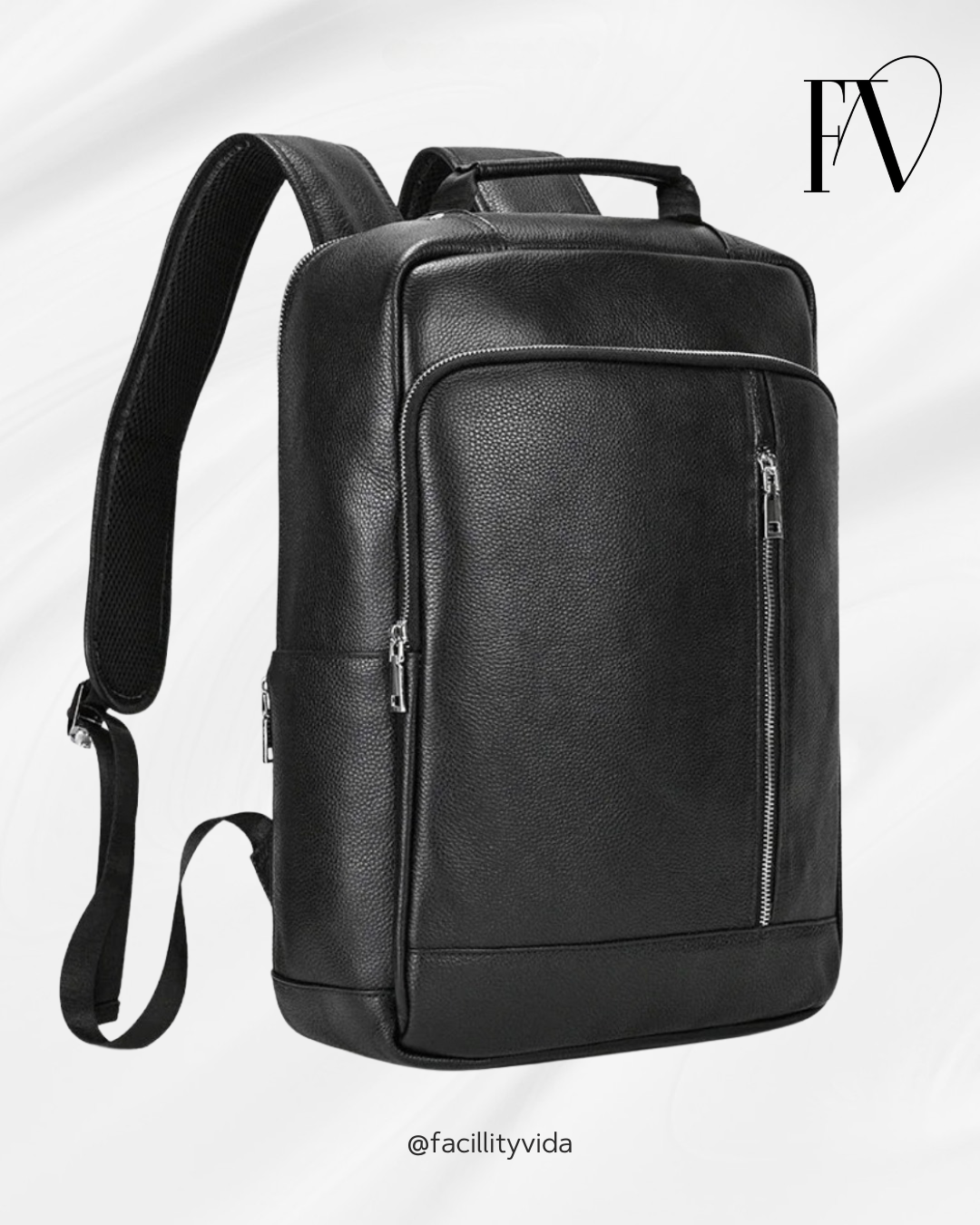 Mochila de Couro Executiva para Notebook com Tecnologia Usb