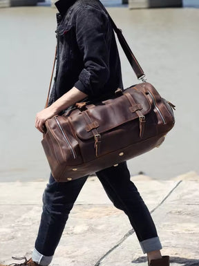 Mala de Viagem Executiva de Couro Legítimo - Modelo Premium!