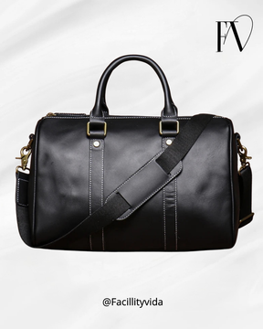 Mala Executiva de Couro Genuíno – Modelo Streamlined