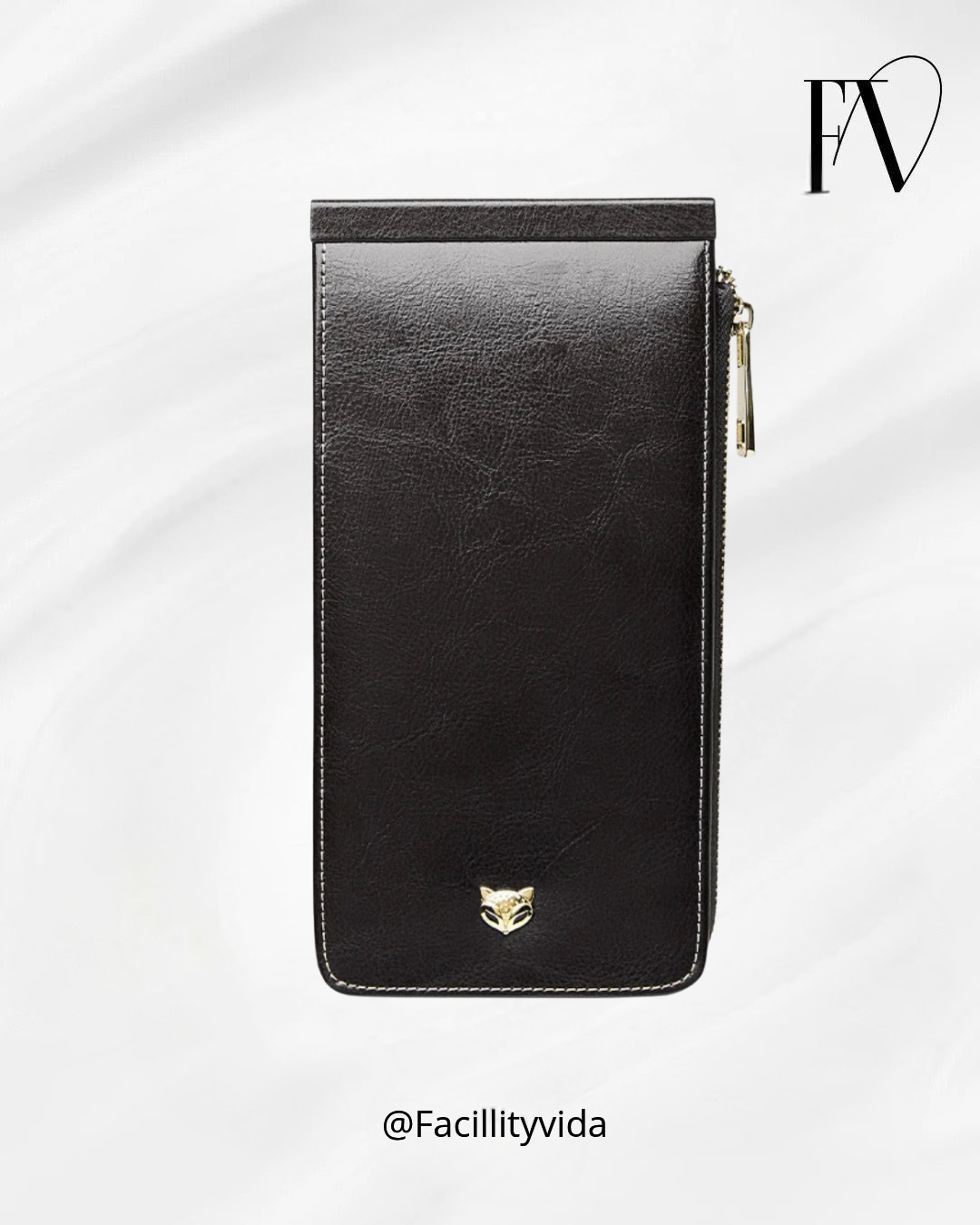 Carteira Feminina de Couro Porta Cartões Modelo Foxer Slim