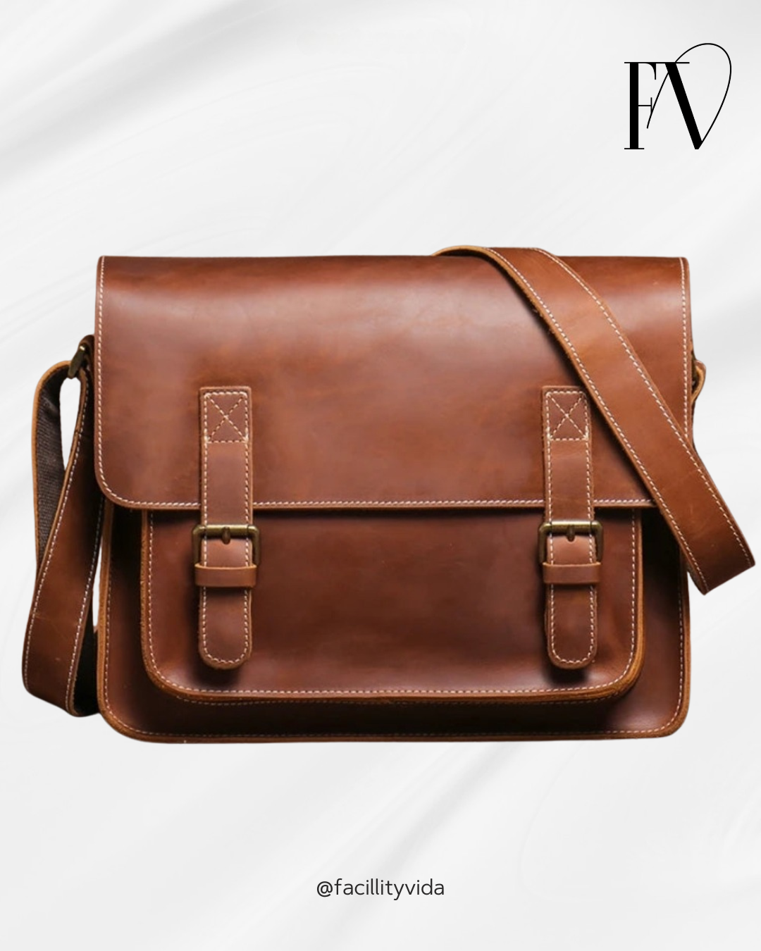 Pasta Masculina de Couro Legítimo – Modelo Mailman