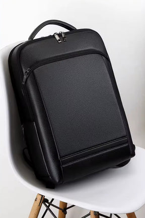 Mochila de Couro Legítimo Impermeável para Notebook