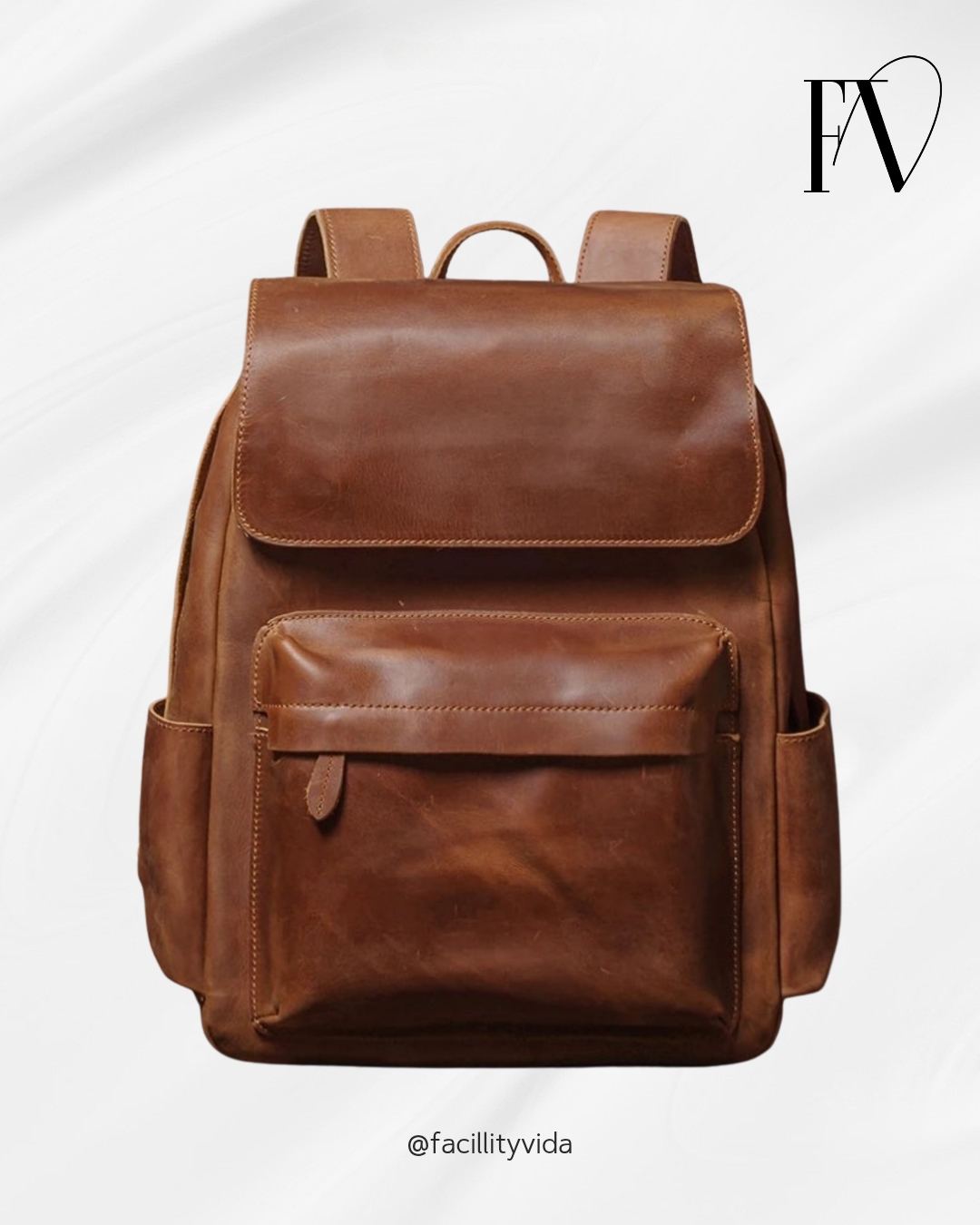 Mochila de Couro Genuíno Vintage Prime