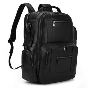 Mochila Masculina de Couro Legítimo para Notebook – Modelo Prime