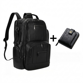 Mochila Masculina de Couro Legítimo para Notebook – Modelo Prime