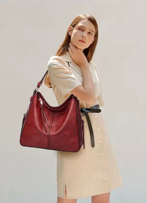 Bolsa Feminina de Couro Impermeável - Modelo Tote + Carteira de Brinde!