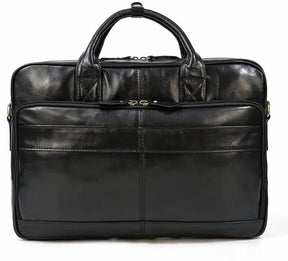 Maleta Masculina de Couro Legítimo All Black – Modelo Prime