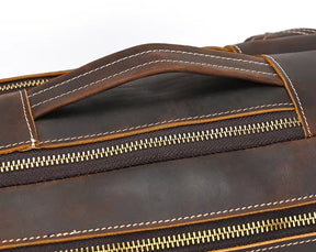 Mochila em Couro Legítimo de Viagem - Modelo Executivo