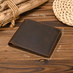 Carteira Masculina de Couro Genuíno – Modelo Minimalist