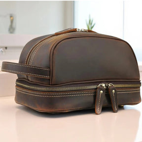 Nécessaire Masculina de Couro Genuíno – Modelo Cowhide
