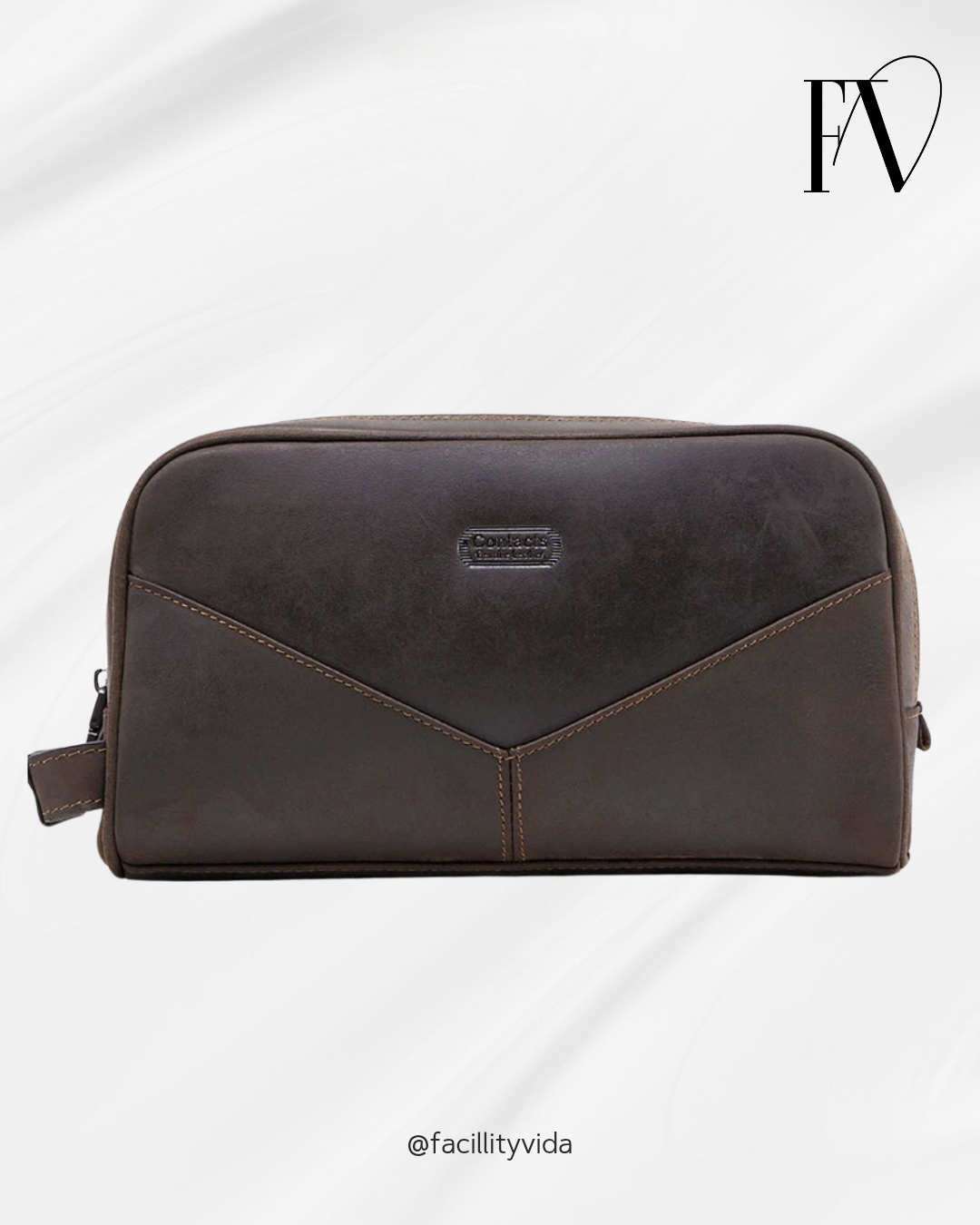 Nécessaire Masculina de Couro Retro Premium !