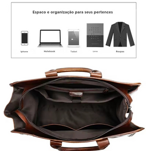 Mala de Viagem de Couro Genuíno – Style Prime Brilliant