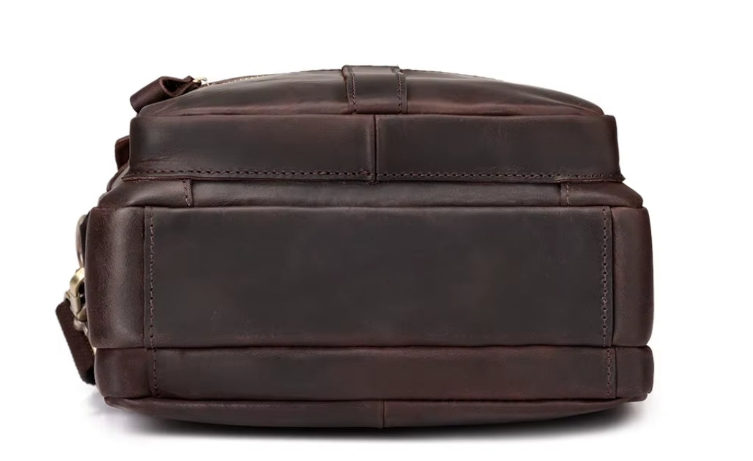 Bolsa Transversal Masculina de Couro Legítimo – Modelo Humerpaul