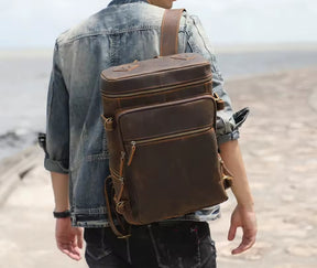 Mochila de Couro Legítimo Prime Traveller