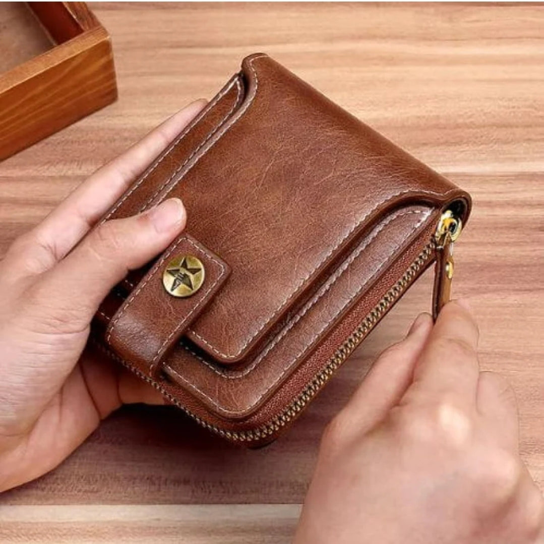 Carteira Masculina de Couro Minimal Premium