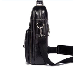 Bolsa Transversal Masculina de Couro Legítimo – Modelo Humerpaul