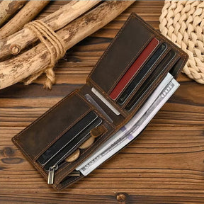 Carteira Masculina de Couro Genuíno – Modelo Minimalist
