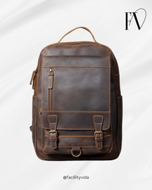 Mochila Masculina de Couro Legítimo para Notebook – Modelo Clássico Premium!