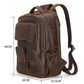 Mochila Masculina de Couro Genuíno para Notebook 17– Modelo Executivo FACILITYVIDA
