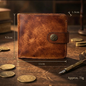 Carteira de Couro Masculino Clássica Vintage