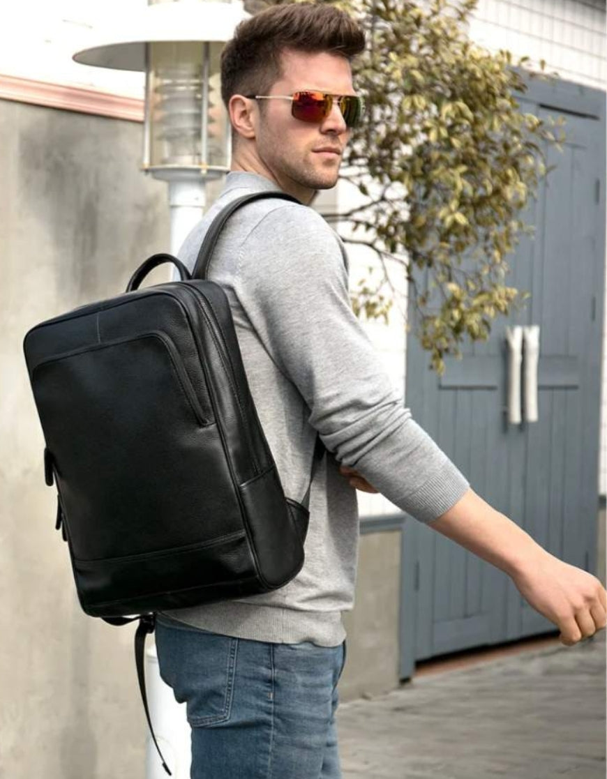 Mochila Executiva de Couro Legítimo Premium – Modelo Paris