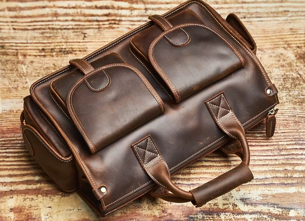 Pasta Masculina de Couro Legítimo Prime Europeia