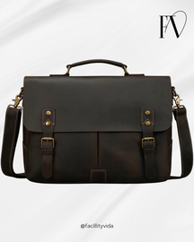 Pasta Masculina de Couro Executiva Premium 16 polegadas!