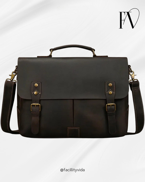 Pasta Masculina de Couro Executiva Premium 16 polegadas!