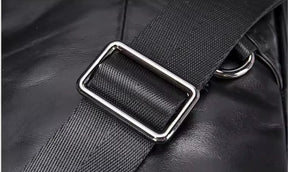 Bolsa Transversal Masculina de Couro Legítimo All Black