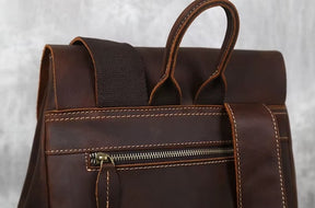 Mochila de Couro Genuíno Retro Horse Prime