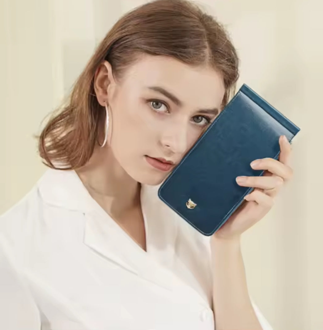 Carteira Feminina de Couro Porta Cartões Modelo Foxer Slim