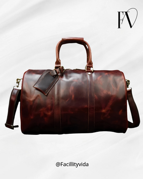 Mala de Viagem de Couro Legítimo –  Prime All Red