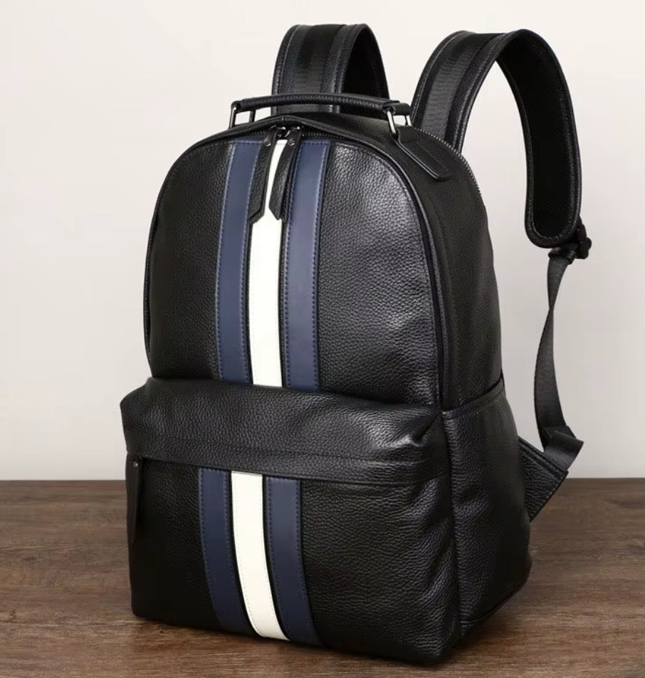 Mochila Masculina de Couro Genuíno para Notebook – Modelo Paris