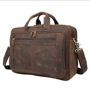 Pasta Masculina de Couro Genuíno 17 polegadas para notebook!