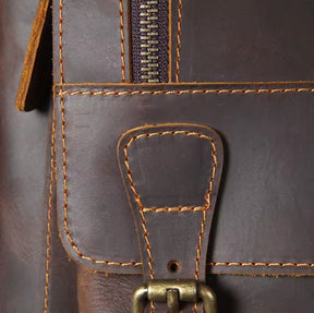 Mochila Masculina de Couro Legítimo para Notebook – Modelo Clássico Premium!
