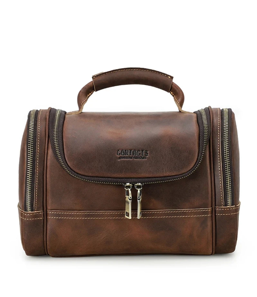 Nécessaire Masculina de Couro Estilo Retrô!