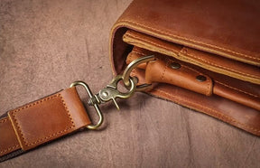 Pasta Masculina de Couro Vintage Para Notebook