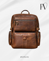 Mochila Masculina de Couro Original para Laptop – Modelo Prestige