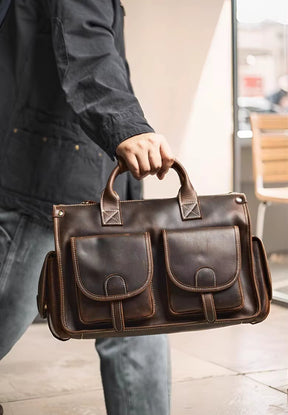 Pasta Masculina de Couro Legítimo Prime Europeia