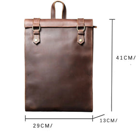 Mochila Masculina de Couro Executiva para Laptop – Modelo Vintage!