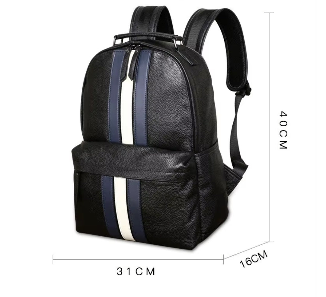 Mochila Masculina de Couro Genuíno para Notebook – Modelo Paris