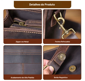 Pasta Masculina Executiva de Couro Legítimo – Modelo Prime