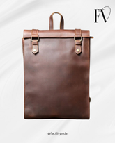 Mochila Masculina de Couro Executiva para Laptop – Modelo Vintage!