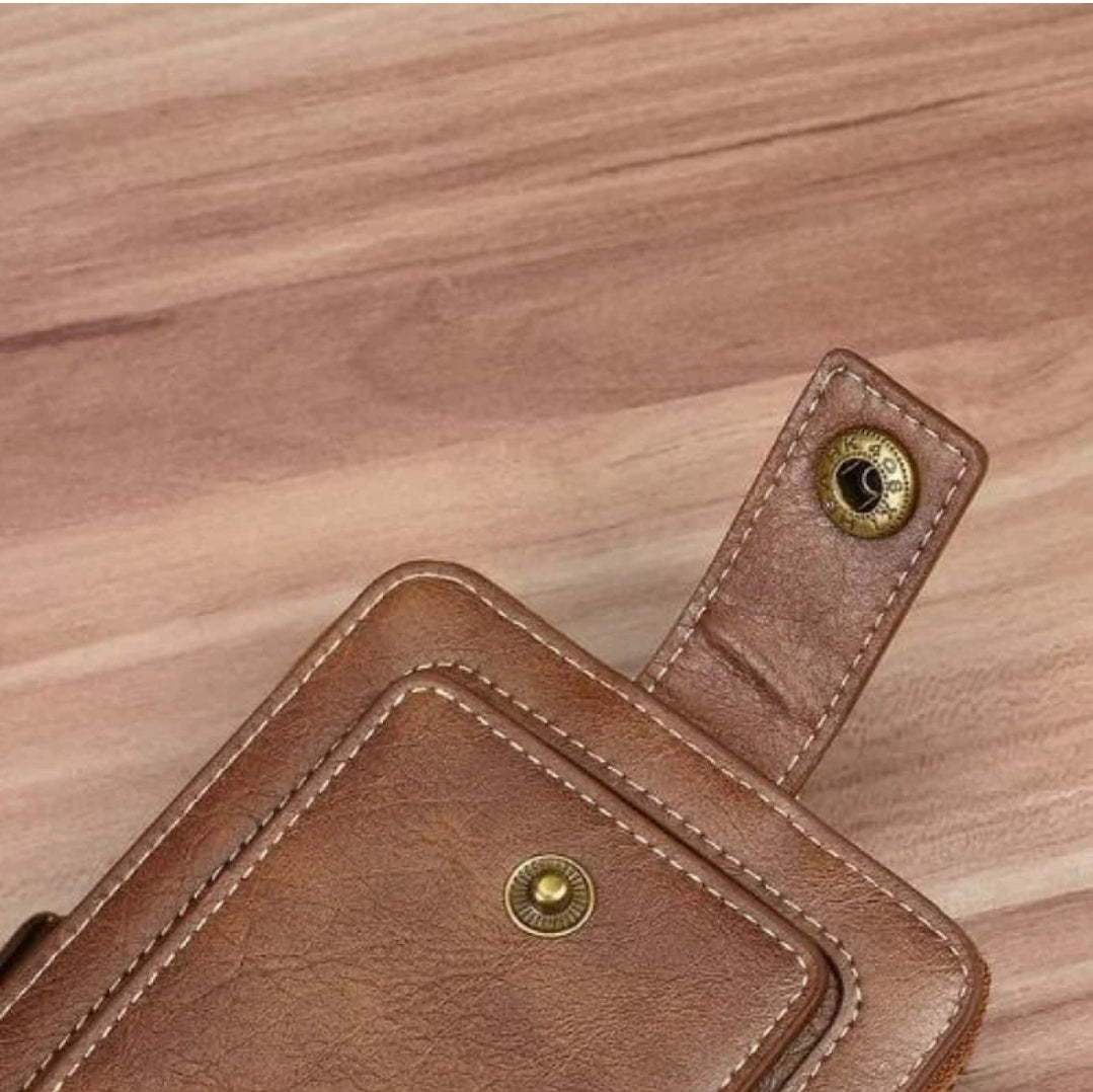 Carteira Masculina de Couro Minimal Premium