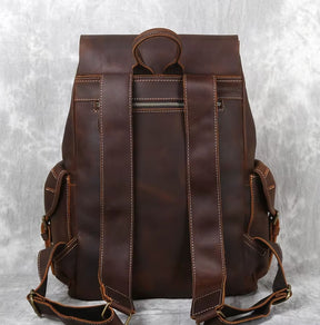 Mochila de Couro Genuíno Retro Horse Prime