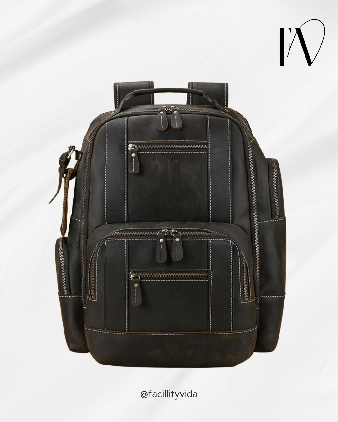 Mochila de Couro para Notebook – Modelo Big Confort