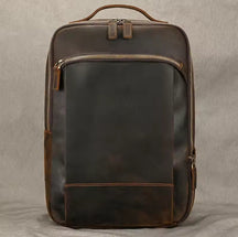 Mochila Masculina de Couro Legítimo para Notebook 15 polegadas – Modelo Clássico Slim FACILITYVIDA