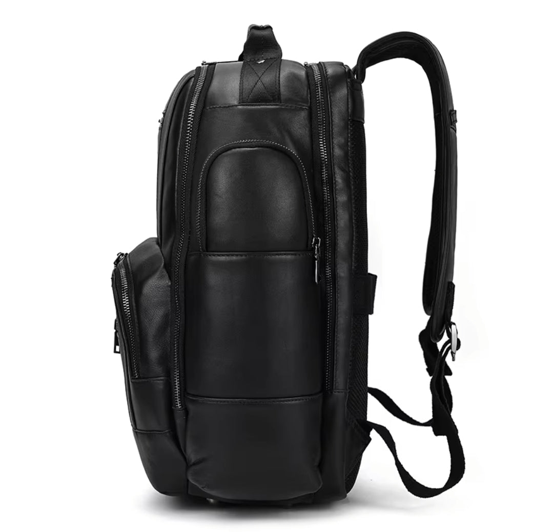 Mochila Masculina de Couro Legítimo para Notebook – Modelo Prime