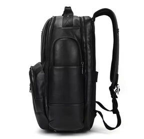 Mochila Masculina de Couro Legítimo para Notebook – Modelo Prime